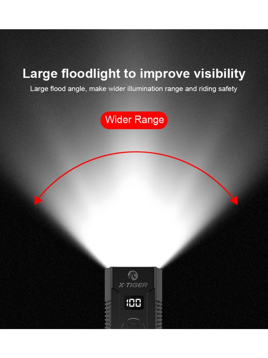 X-Tiger Bike Light Headlight Bicycle Lamp With Power Bank Rechargeable LED 5200mAh MTB Bicycle Light Flashlight
