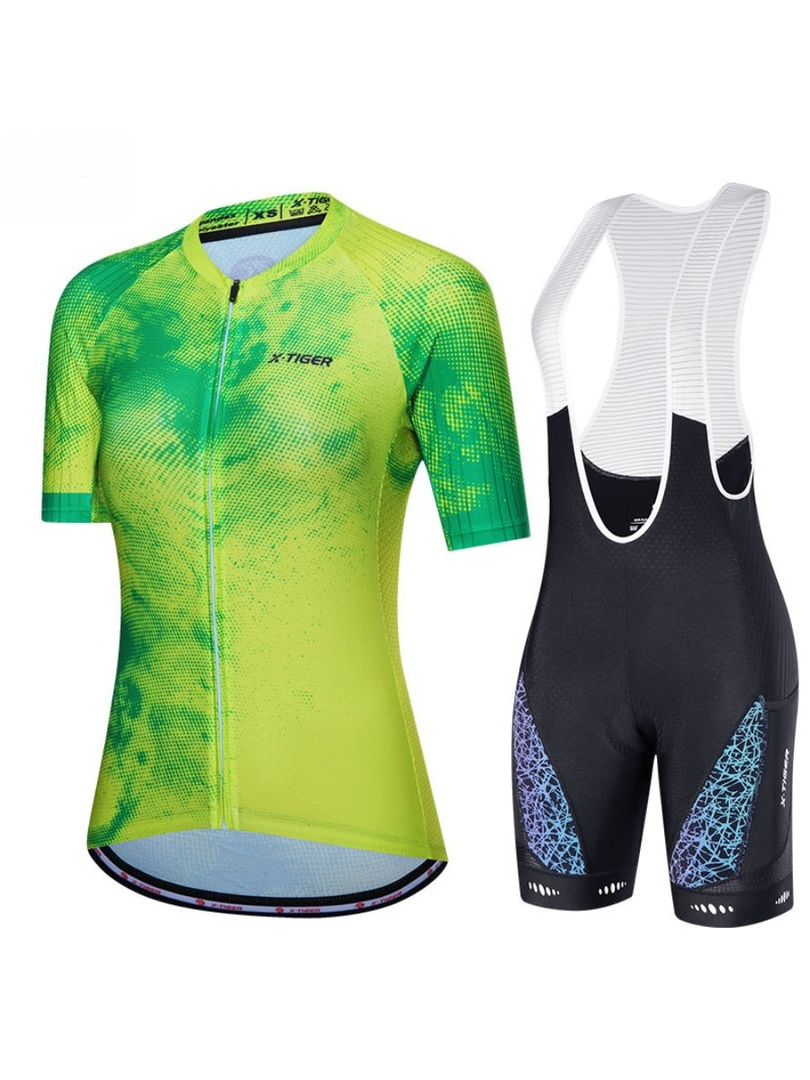 X-TIGER Women’s Short Sleeve Lycra Cycling Jersey Set
