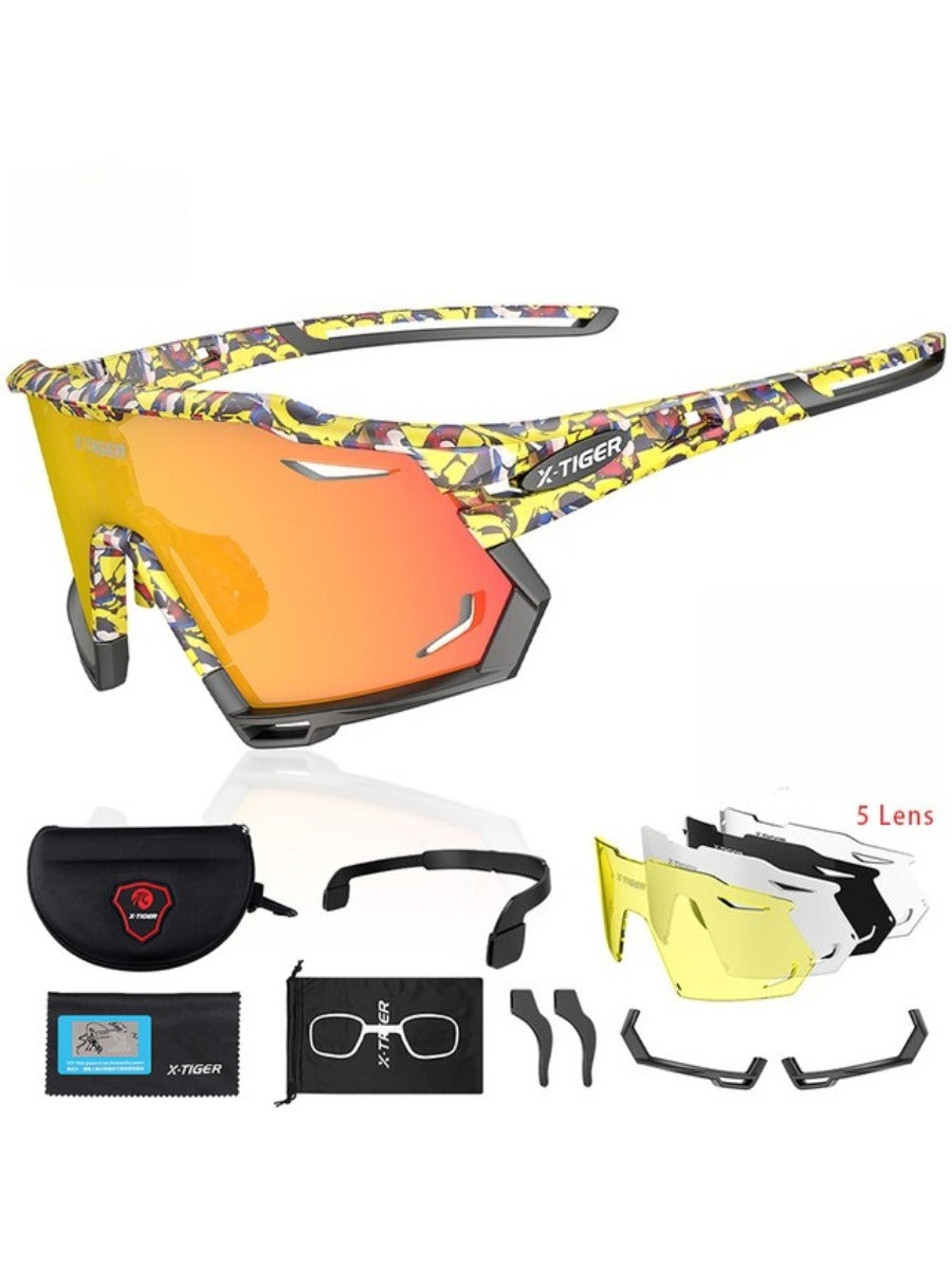X-TIGER Cycling Glasses Photochromic Sports Sunglasses UV400 Anti Glare Lightweight Bicycle Glasses Men's Women Cycling Eyewear