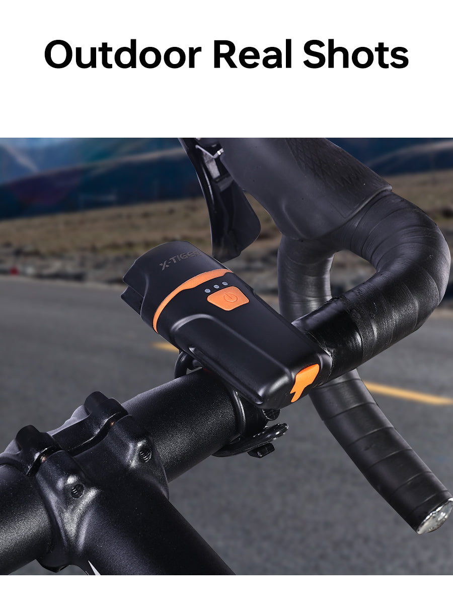 X-TIGER Bicycle front lamp High Brightness Lightweight Bike Light Type-C Rechargeable 6 Modes Night Cycling Front Flashlig