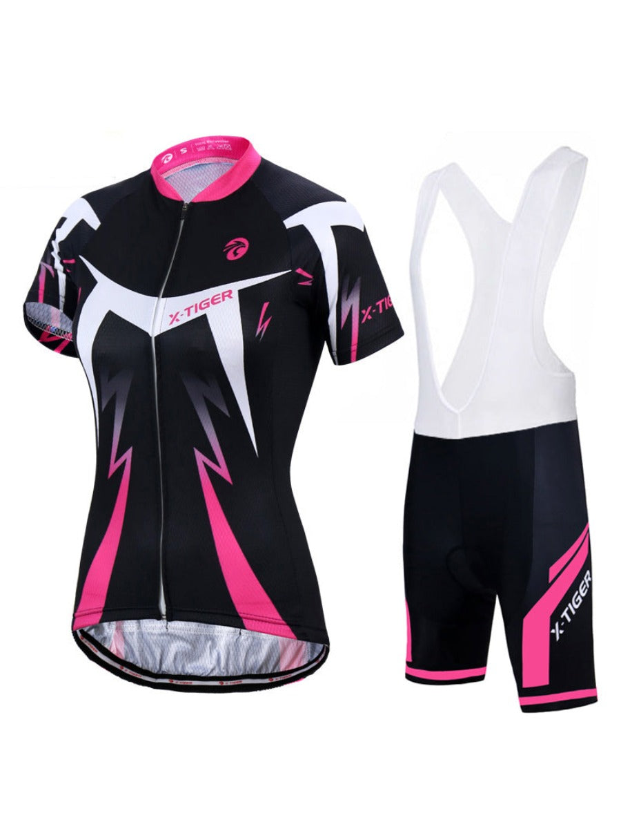 X-TIGER Classic Women’s Short Sleeve Cycling Jersey & Bib Shorts Set