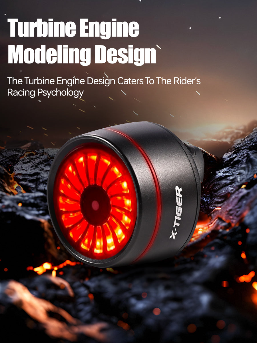X-TIGER Bike Rear Light High Brightness Smart Brake Sensing Light