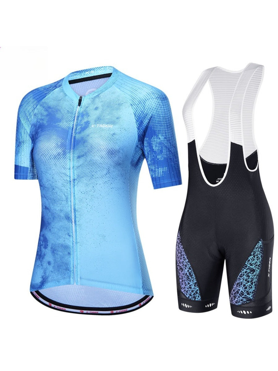 X-TIGER Women’s Short Sleeve Lycra Cycling Jersey Set