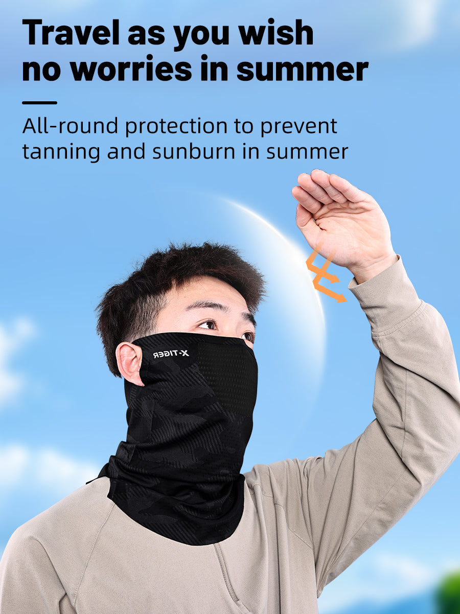 X-TIGER Sports lce Silk Mask Outdoor Cycling Bandana Summer Breathable Quick Dry UV Protective Headgear Running Scarf Men Women