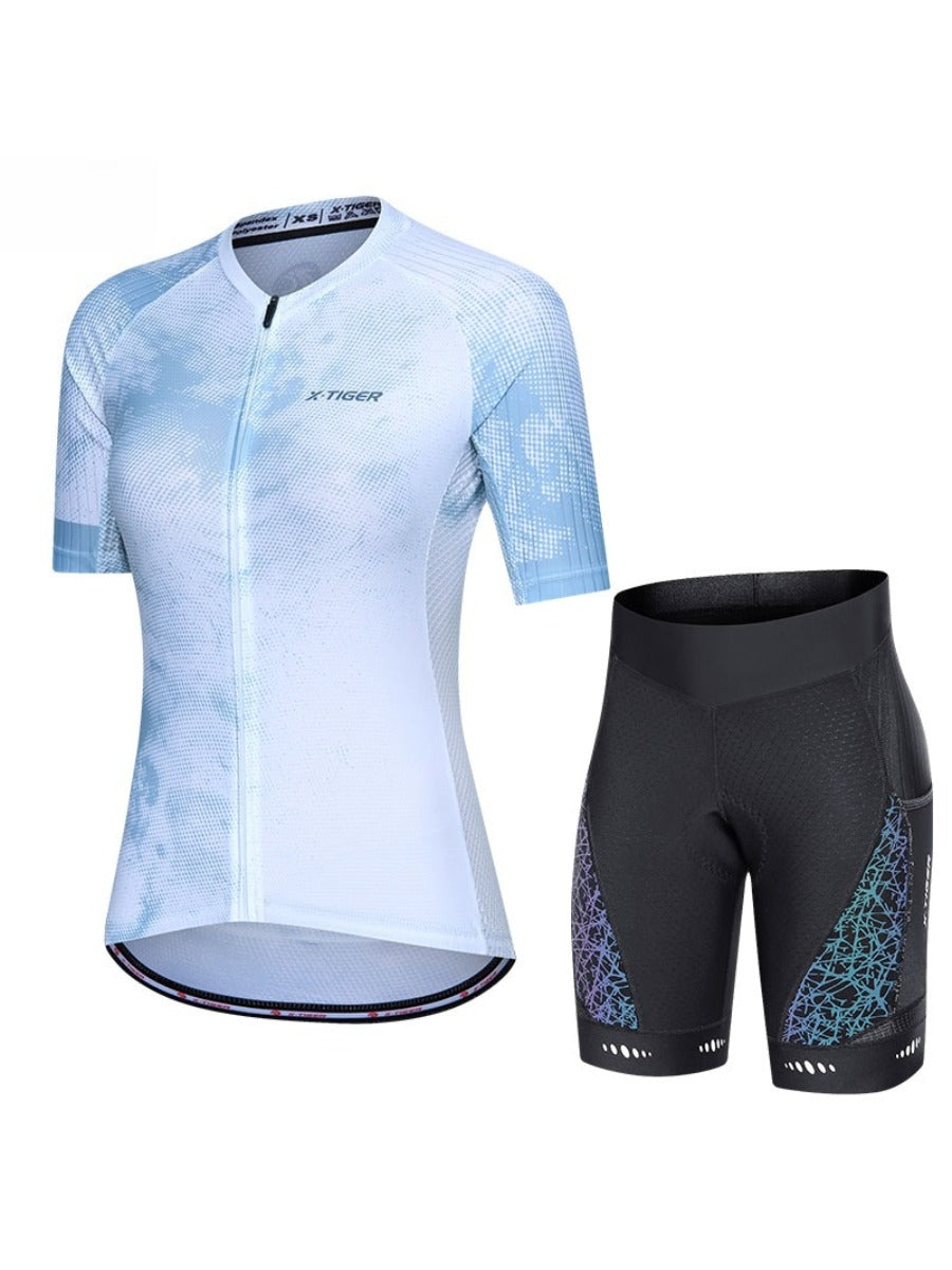 X-TIGER Women’s Short Sleeve Lycra Cycling Jersey Set