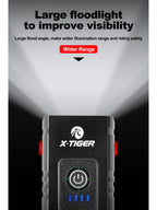 X-TIGER Cycling Headlight Waterproof Bike Light 1200 mAh USB Rechargeable LED Bicycle Lamp MTB Road