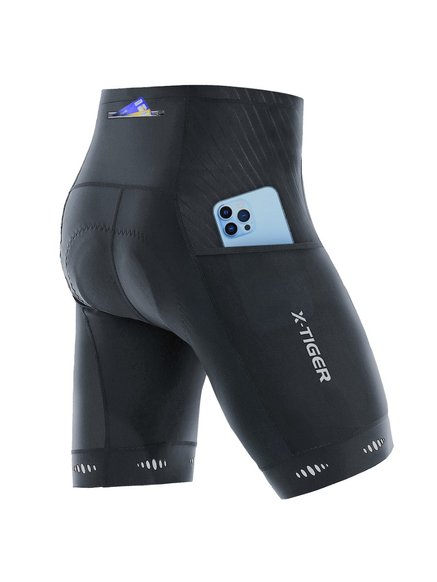 X-TIGER Men’s 3-Pocket Cycling Shorts