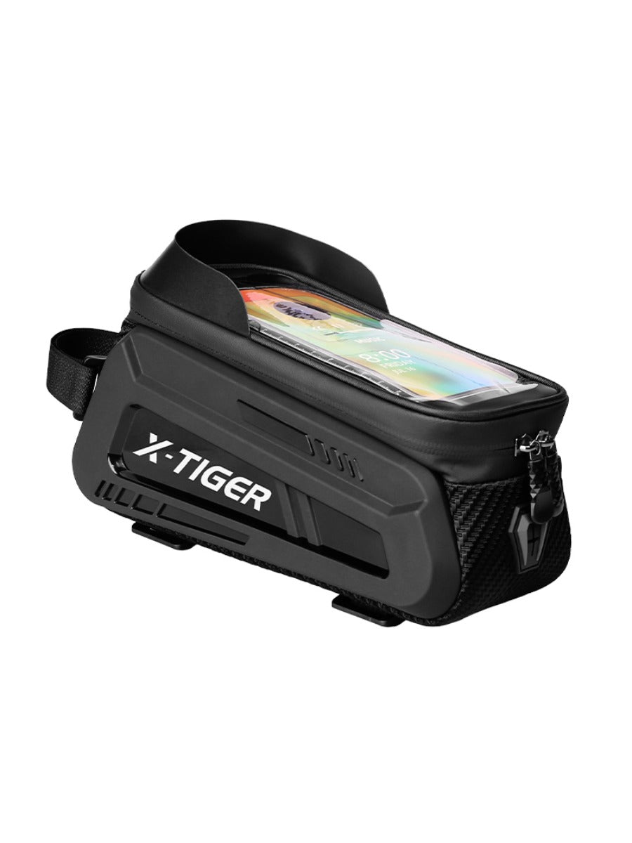 X-TIGER Bicycle Top Tube Bag Bike Phone Front Frame Bag TPU Screen Waterproof Bag for Cell Phone Under 6.7" iPhone 13,14,15 Pro