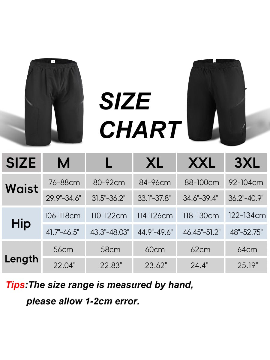 X-TIGER MTB Mountain Bike Shorts with Inner Liner, Quick Dry