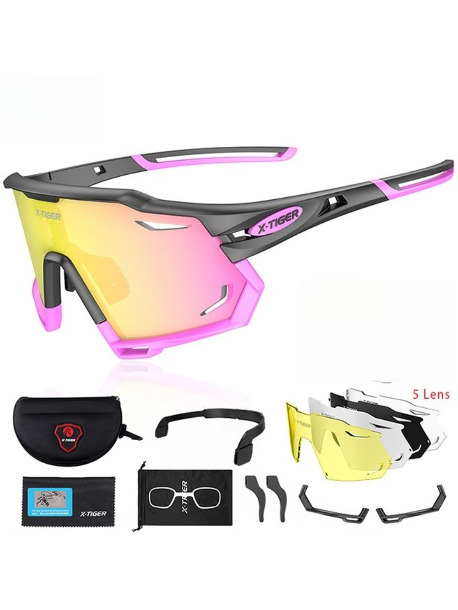 X-TIGER Cycling Glasses Photochromic Sports Sunglasses UV400 Anti Glare Lightweight Bicycle Glasses Men's Women Cycling Eyewear
