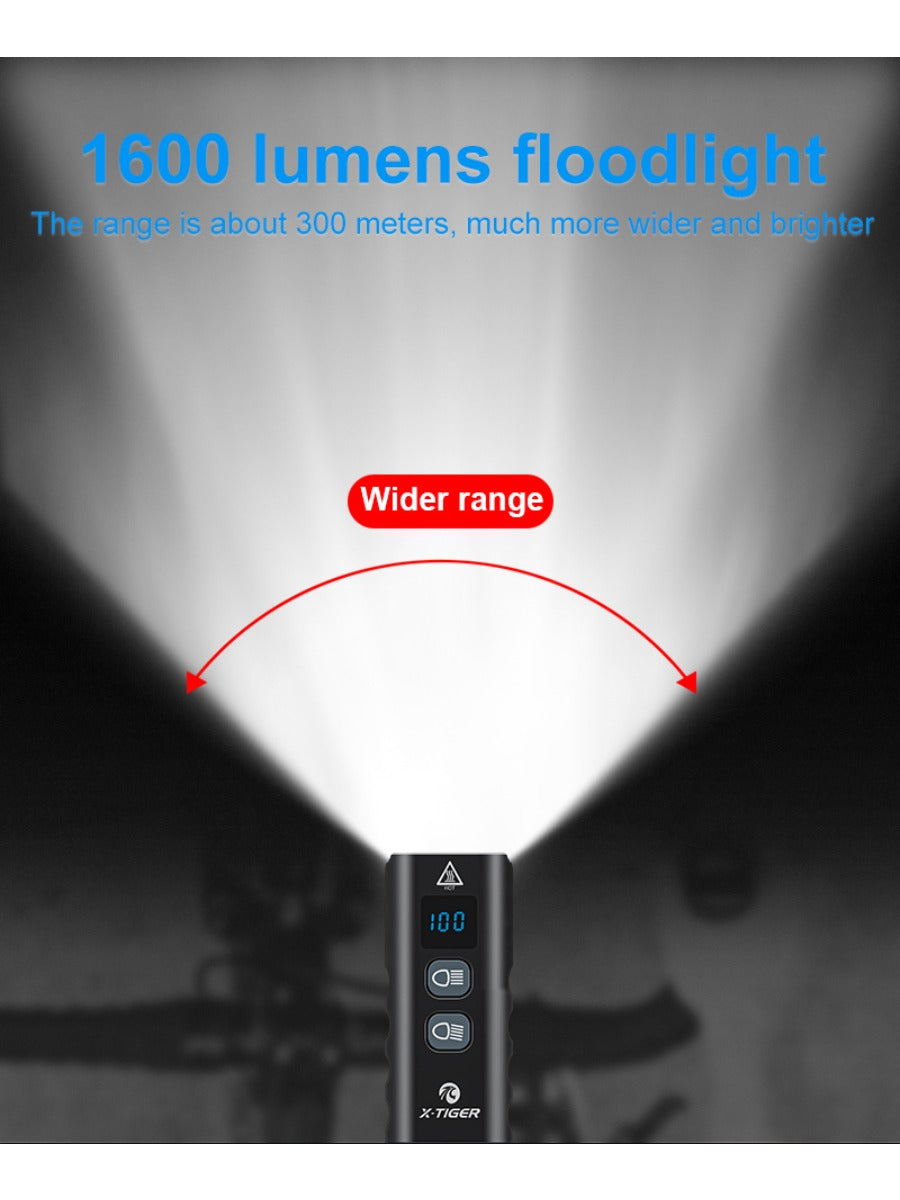 X-TIGER Waterproof MTB Bike Light Aluminum Alloy Road Cycling USB Rechargeable Headlight 2400 Lumens Bicycle Light