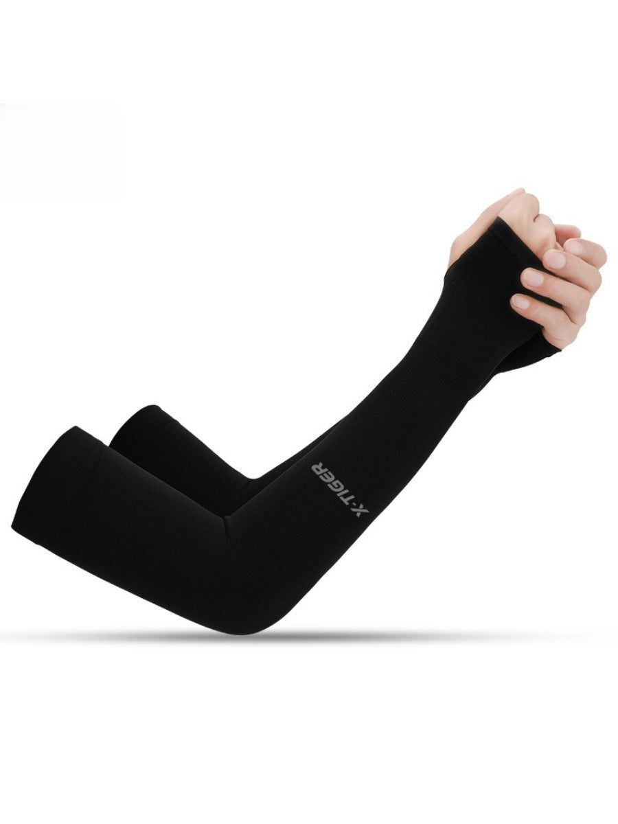 X-TIGER Breathable Ice Fabric UV Protection Running Arm Sleeve Basketball Elbow Pad Outdoor Sports Arm Warmer Cooling Hand Cover