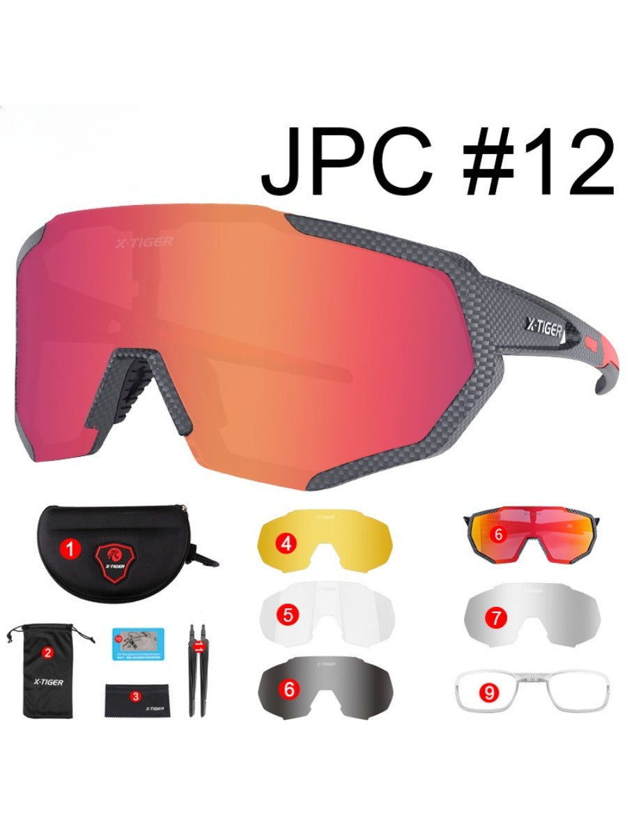 X-TIGER Polarised Eyewear Sport Photochromic Sunglasses Cycling Eyewear Mountain Bike Road Cycling Goggles 3/5 Lens