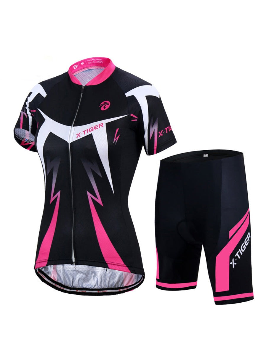 X-TIGER Classic Women’s Short Sleeve Cycling Jersey & Shorts Set