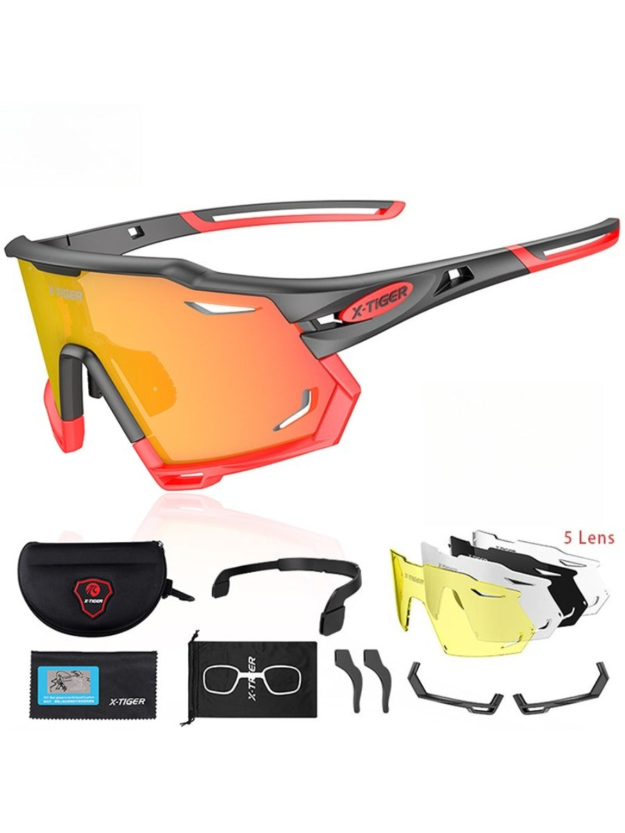 X-TIGER Cycling Glasses Photochromic Sports Sunglasses UV400 Anti Glare Lightweight Bicycle Glasses Men's Women Cycling Eyewear