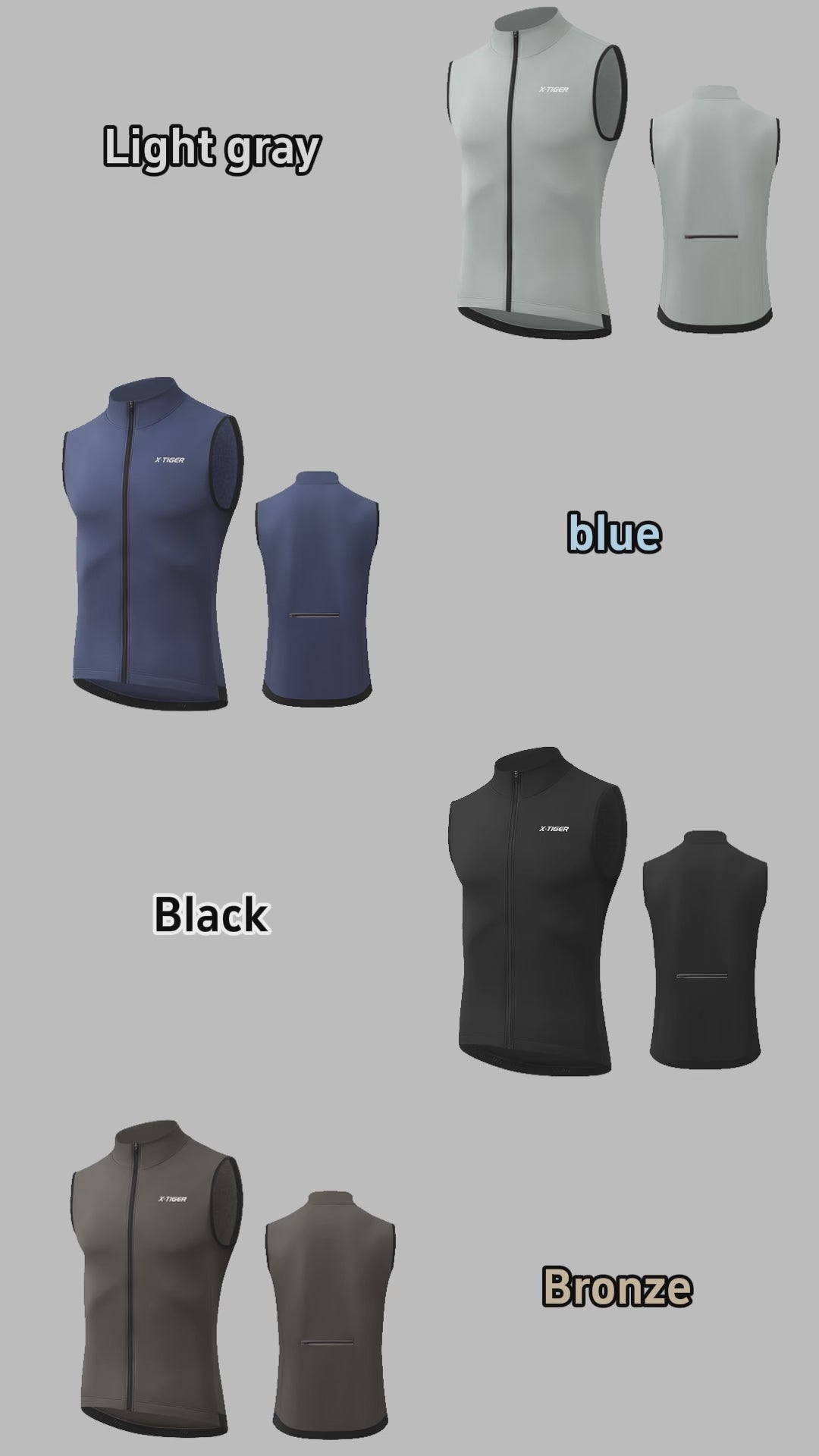 Load video: X-TIGER Men’s Thermal Cycling Vest