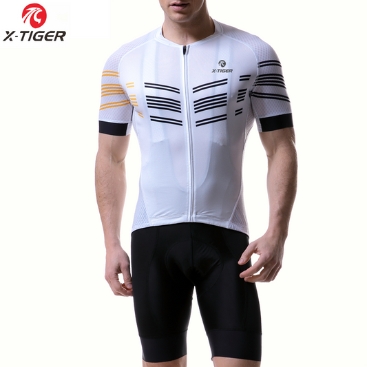 Men Racing Bicycle Short Sleeve Suit - X-Tiger