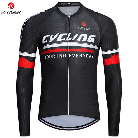 Men Upgraded Long Sleeve Cycling Jersey - X-Tiger