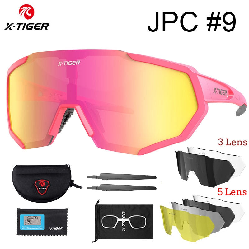 Radiation Protection UV400 JPC Cycling Glasses - X-Tiger
