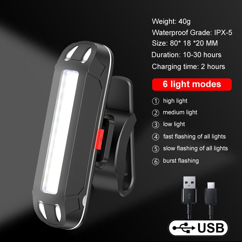 Bicycle Rear Light LED Safety Warning - X-Tiger