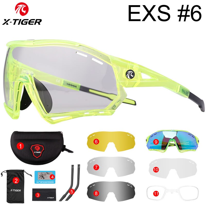 EXS Photochromic Cycling Glasses - X-Tiger