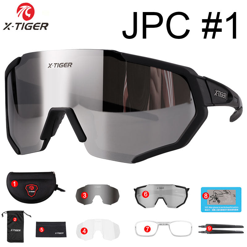 JPC UV400 Cycling Glasses 3 Lens - X-Tiger