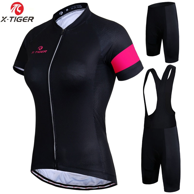 Women Cycling Short Sleeve Suit - X-Tiger