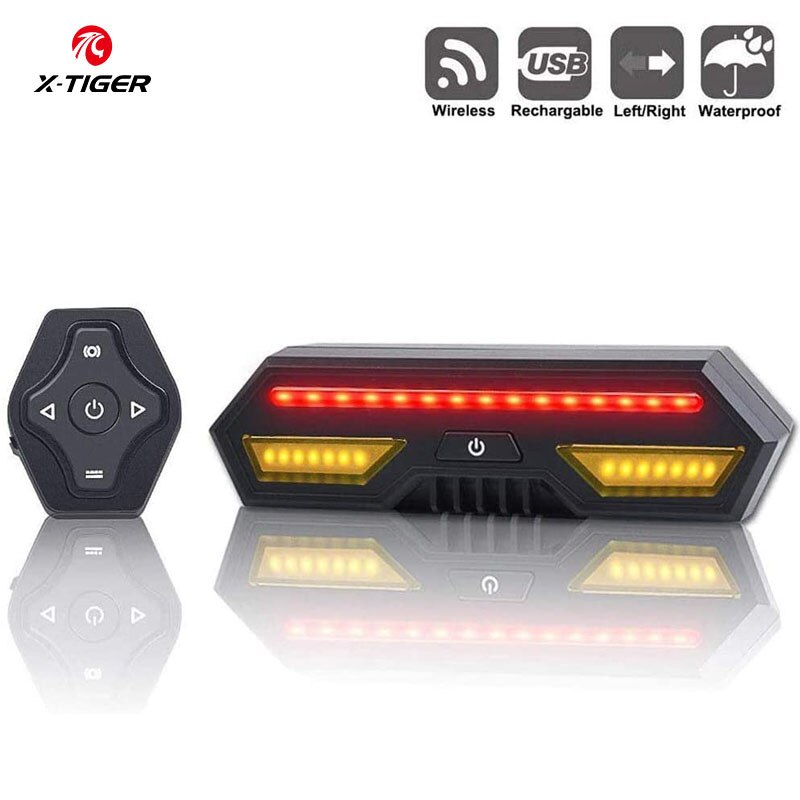 Wireless Remote Control Steering Bicycle Rear Light - X-Tiger
