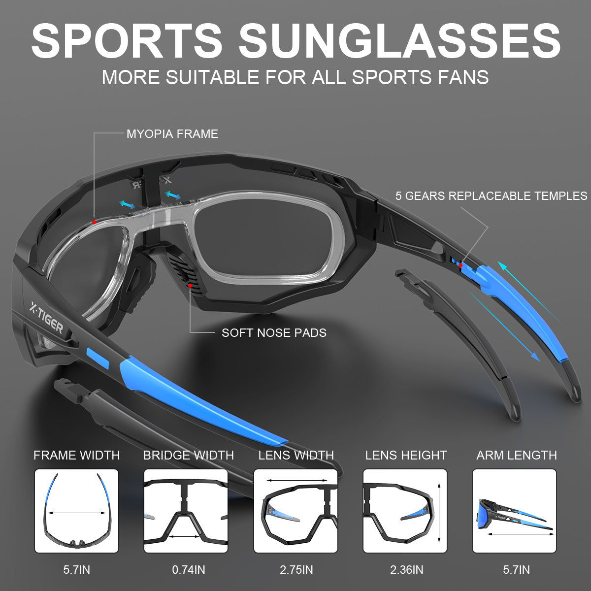 JPC Polarized Cycling Glasses - X-Tiger