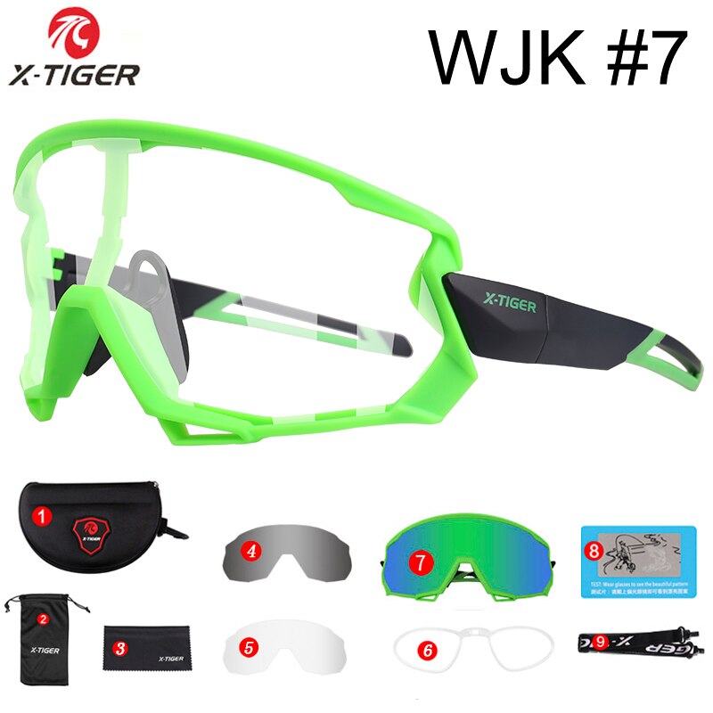 WJK Photochromic Cycling Goggles - X-Tiger