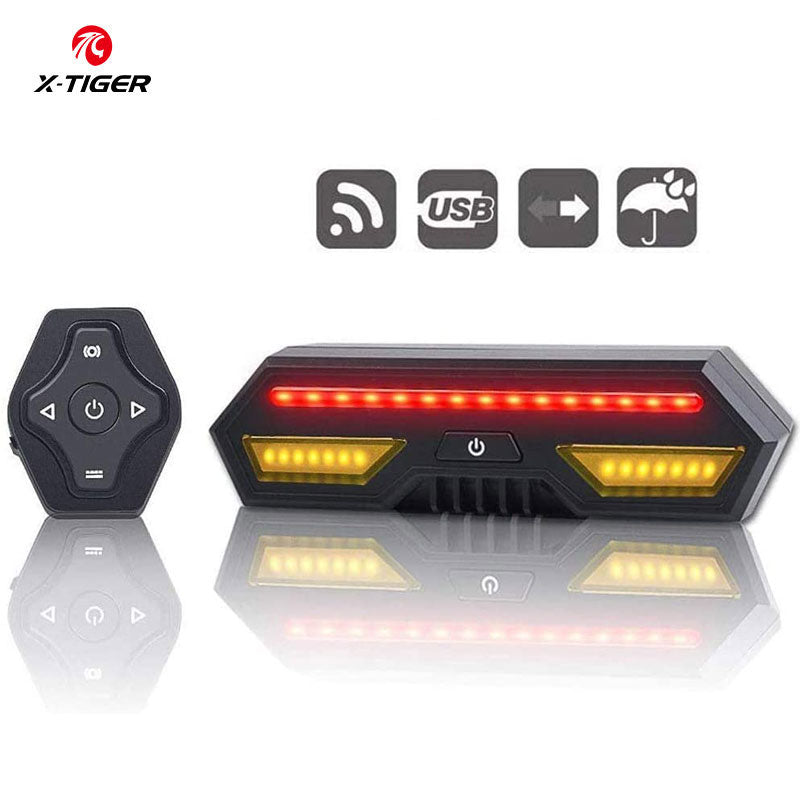 Wireless Remote Control Steering Bicycle Rear Light - X-Tiger