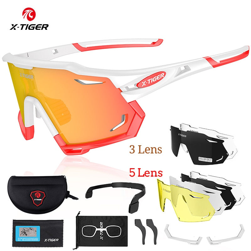 XTS 5 Lens Polarized Cycling Glasses - X-Tiger