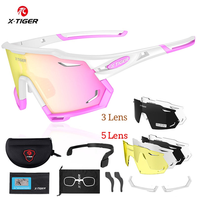 XTS 5 Lens Polarized Cycling Glasses - X-Tiger