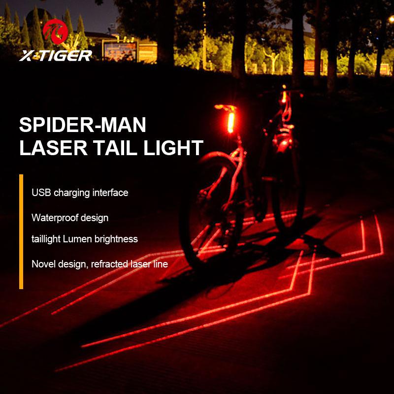 LD Laser Line Cycling Tail Light - X-Tiger