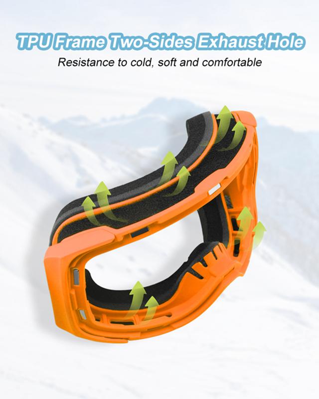 Magnetic double Layers Anti-Fog Snow Goggles - X-Tiger