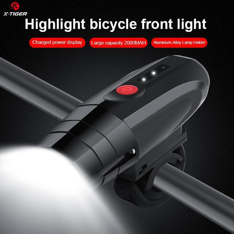 USB Rechargeable LED Bike Flashlight - X-Tiger