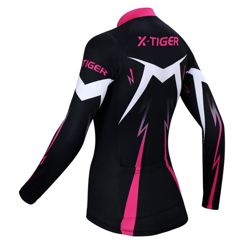 Women Long Sleeve Cycling Jerseys - X-Tiger